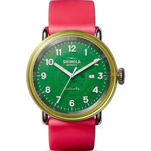 Shinola Detrola Gummy Worm with Green Dial and Yellow Case - NWT